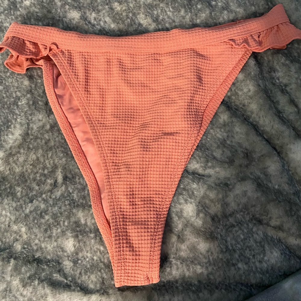 High waisted orange bikini bottoms NWOT